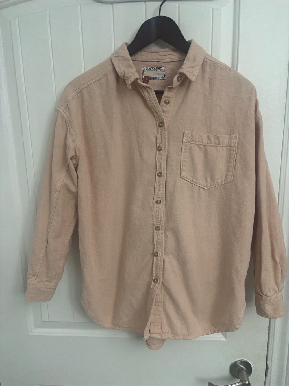 Anthropologie PILCRO Cotton and Linen Button Up Top